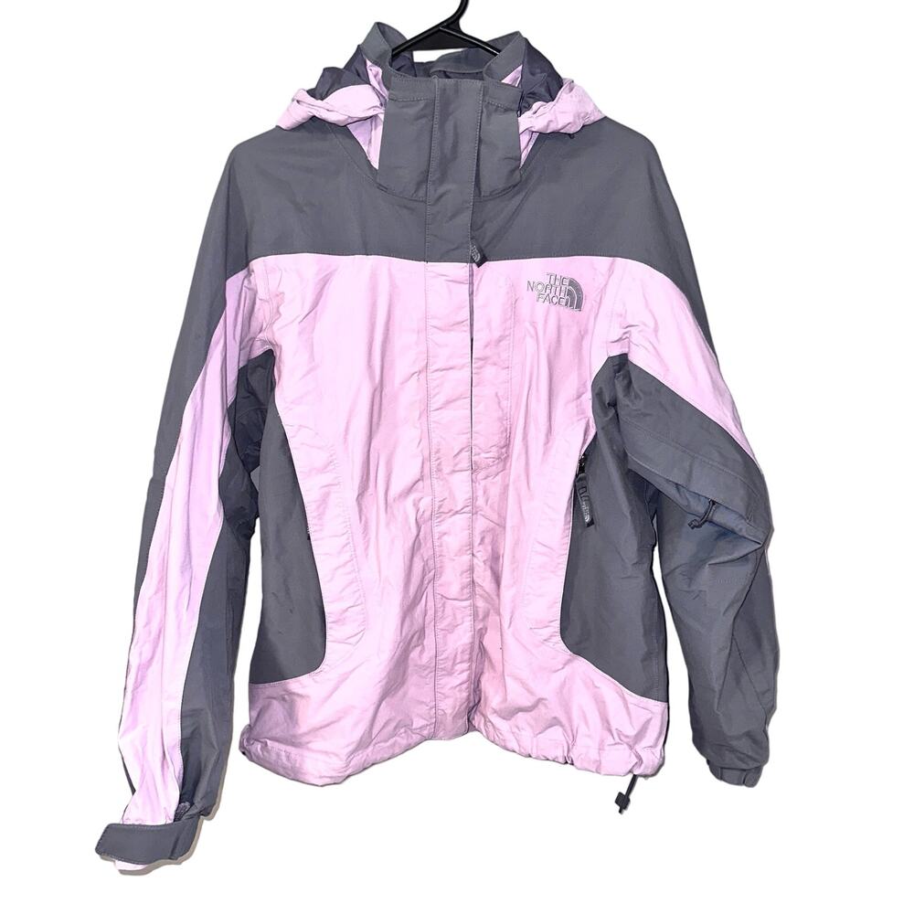 The North Face Varius Guide Hyvent Womens Medium Hooded Jacket Pink Gray